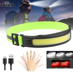 Mozgásérzékelős COB LED-es fejlámpa vészvilágítással Autolife 27099