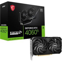 GeForce RTX 4060 Ti 8GB MSI VENTUS 2X BLACK 8G OC videokartya
