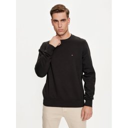 Tommy Hilfiger Pulóver Flag Logo MW0MW32735 Fekete Regular Fit