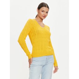 Polo Ralph Lauren Sweater 211891640022 Sárga Slim Fit
