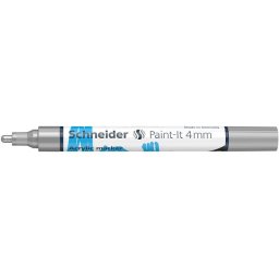 Dekormarker, akril, 4 mm, SCHNEIDER "Paint-It 320", ezüst