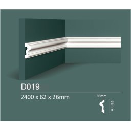 Dubai Decor D019 fali díszléc 2400 x 62 x 26 mm