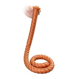 Twisted long anal plug,gold -80cm.