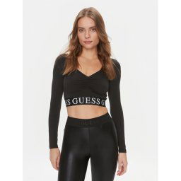 Guess Blúz Kiran V3BP08 MC04Z Fekete Slim Fit