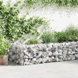 vidaXL horganyzott acél gabion kosár 300 x 30 x 50 cm