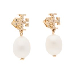 Tory Burch Fülbevaló Kira Pearl Drop Earring 65156 Fehér