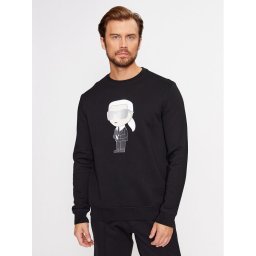 KARL LAGERFELD Pulóver Sweat Crewneck 705071 500951 Fekete Regular Fit