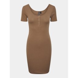 Pieces Hétköznapi ruha Kitte 17146324 Barna Slim Fit