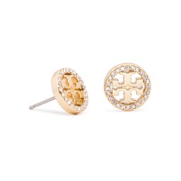 Tory Burch Fülbevaló Crystal Logo Circle Stud Earring 53422 Arany