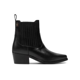 Tommy Hilfiger Bokacsizma Th Leather Cowboy Boot FW0FW08033 Fekete