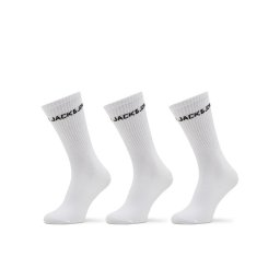 Jack&Jones 3 pár hosszú szárú férfi zokni Melvin 12260083 Fehér