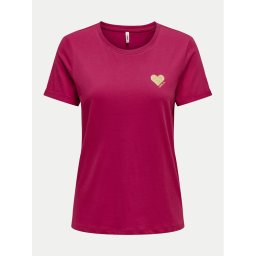 ONLY Póló Kita 15244714 Rózsaszín Regular Fit
