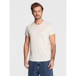 Tommy Jeans Póló Jaspe DM0DM09586 Fehér Slim Fit