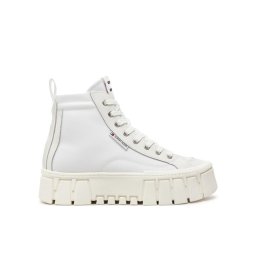 Tommy Jeans Tornacipő Tjw Vulc Flatform Mc Mix Media EN0EN02570 Ekru