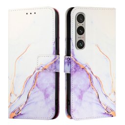 ART MARBLE Pénztárcahuzat Sony Xperia 1 VI készülékhez PURPLE