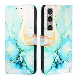 ART MARBLE Pénztárcahuzat Sony Xperia 1 VI készülékhez GREEN