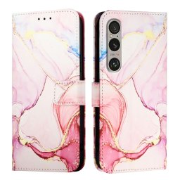 ART MARBLE Pénztárcahuzat Sony Xperia 1 VI ROSE GOLD telefonhoz