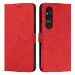 ART SMILE Pántos pénztárca tok Sony Xperia 1 VI piros telefonhoz