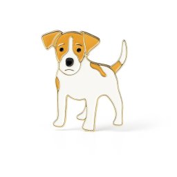 Fém Jack Russel kitűző