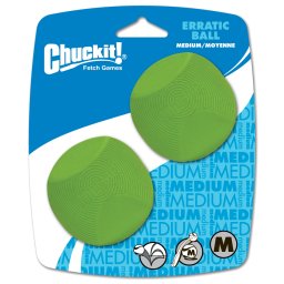 CHUCKIT Chuckit erratic világító labda m 6 cm 2 csomag kutyajáték