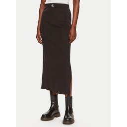 Calvin Klein Jeans Maxi szoknya J20J223606 Fekete Slim Fit
