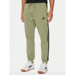 adidas Melegítő alsó Essentials Fleece 3-Stripes JE0343 Zöld Regular Fit