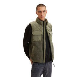 Tom Tailor Mellény 1033544 Zöld Regular Fit