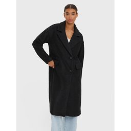 Vero Moda Gyapjú kabát Mabel 10271371 Fekete Regular Fit