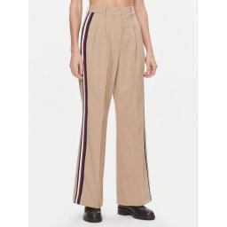 Tommy Hilfiger Szövet nadrág WW0WW39075 Bézs Wide Leg