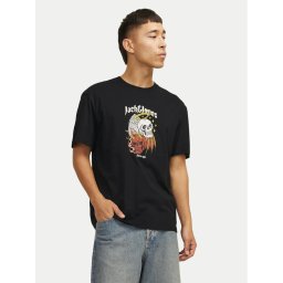 Jack&Jones Póló Seven Skull 12262491 Fekete Regular Fit