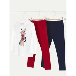 Mayoral 2 pár leggins és felső 4711 Színes Regular Fit