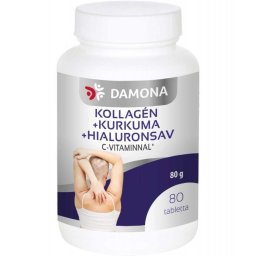 Damona kollagén + kurkuma + hialuron tabletta 80 db