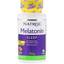 Natrol Melatonin 3 mg, gyors felszívódású epres, 90 db