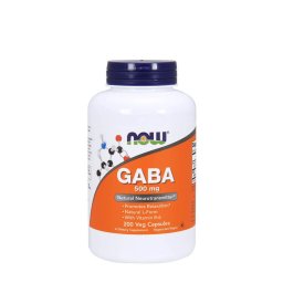 NOW Foods GABA, B6 vitaminnal, 500 mg, 200 db
