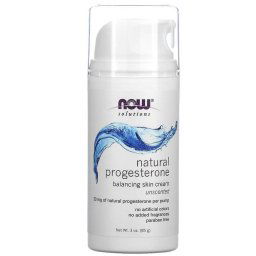 NOW Foods Természetes progeszteron krém, illatmentes, 85 g
