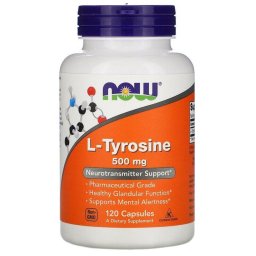 NOW Foods L-tirozin, 500 mg, 120 db