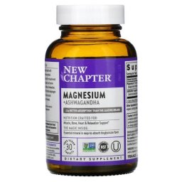 New Chapter Magnézium és Ashwagandha, 30 db vegán tabletta