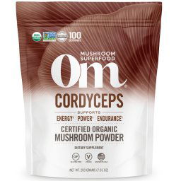 Cordyceps Mushroom Superfood Powder, Cordyceps gyógygomba por, 200 g, Om Mushrooms