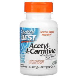 Doctor s Best Acetyl-L-Carnitine, acetil-L-karnitin 500 mg, 60 db - szavatossági idő: 2025.10.31.