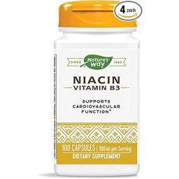 Nature's Way Niacin, B3-vitamin, 100 mg, 100 db