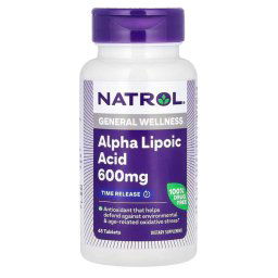 Natrol Alfa liponsav, lassú felszívódású, 600 mg, 45 db