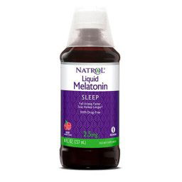 Natrol Melatonin, folyékony, bogyós gyümölcs íz, 2,5 mg, 237 ml