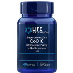 Life Extension CoQ10 d-limonénnel, ubikinon, szív és az agy egészség, szuper felszívódású, 60 db