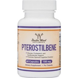 Double Wood Pterostilbene, pterostilbén, 100 mg, 60 db