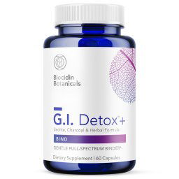 Biocidin Botanicals, G.I. Detox+, Zeolite, faszén és gyógynövény, 60 db