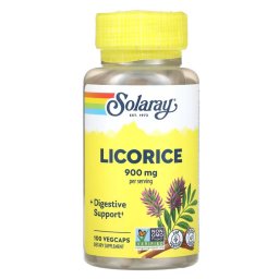 Solaray Licorice, 900 mg, 100 db (450 mg darabonként)