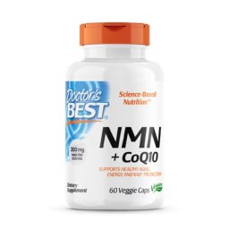 Doctor's Best NMN + CoQ10, 300 mg, 60 db - szavatossági idő: 2026.08.31.