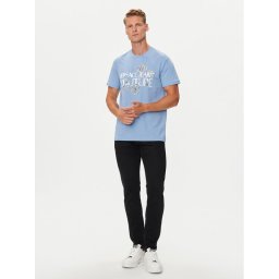 Versace Jeans Couture Póló 76GAHG00 Kék Regular Fit