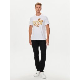 Versace Jeans Couture Póló 76GAHG00 Fehér Regular Fit