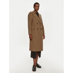 Tommy Hilfiger Gyapjú kabát WW0WW42621 Khaki Regular Fit